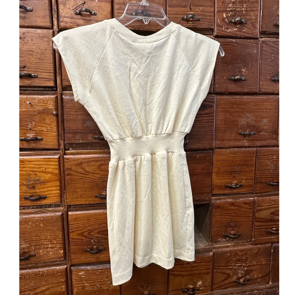 Vintage 80s/90s Kids Dress Butter Yellow Mini Fit Flare‎ Casual Party